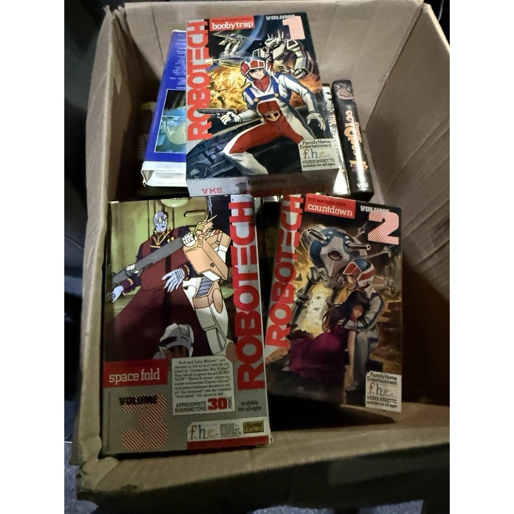 Robotech Macross Saga VHS Lot Vol 1 2 3 FHE Clamshell Anime Vintage